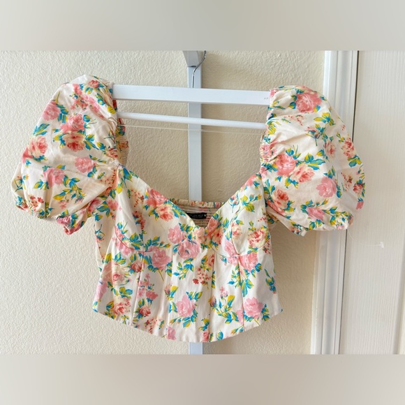 NWOT - Zara Sweetheart Neckline Crop Top - Size M - Picture 4 of 6